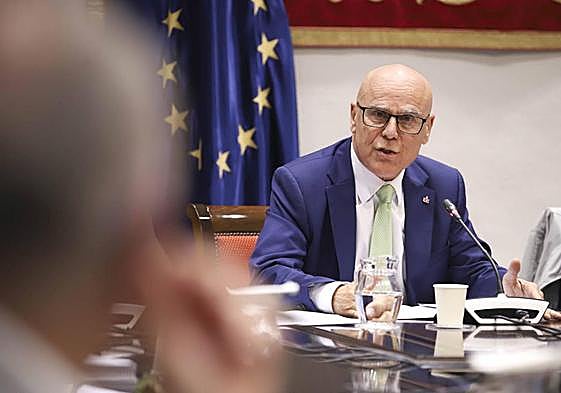 Rafael Yanes, Diputado del Común, durante una comparecencia en sede parlamentaria.