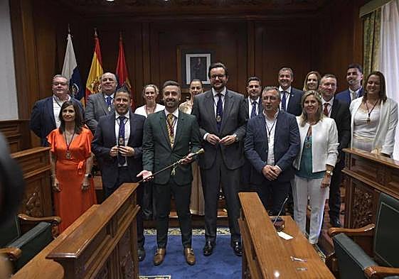 El grupo de Gobierno de Telde tras el pleno para la Constitución del mismo.