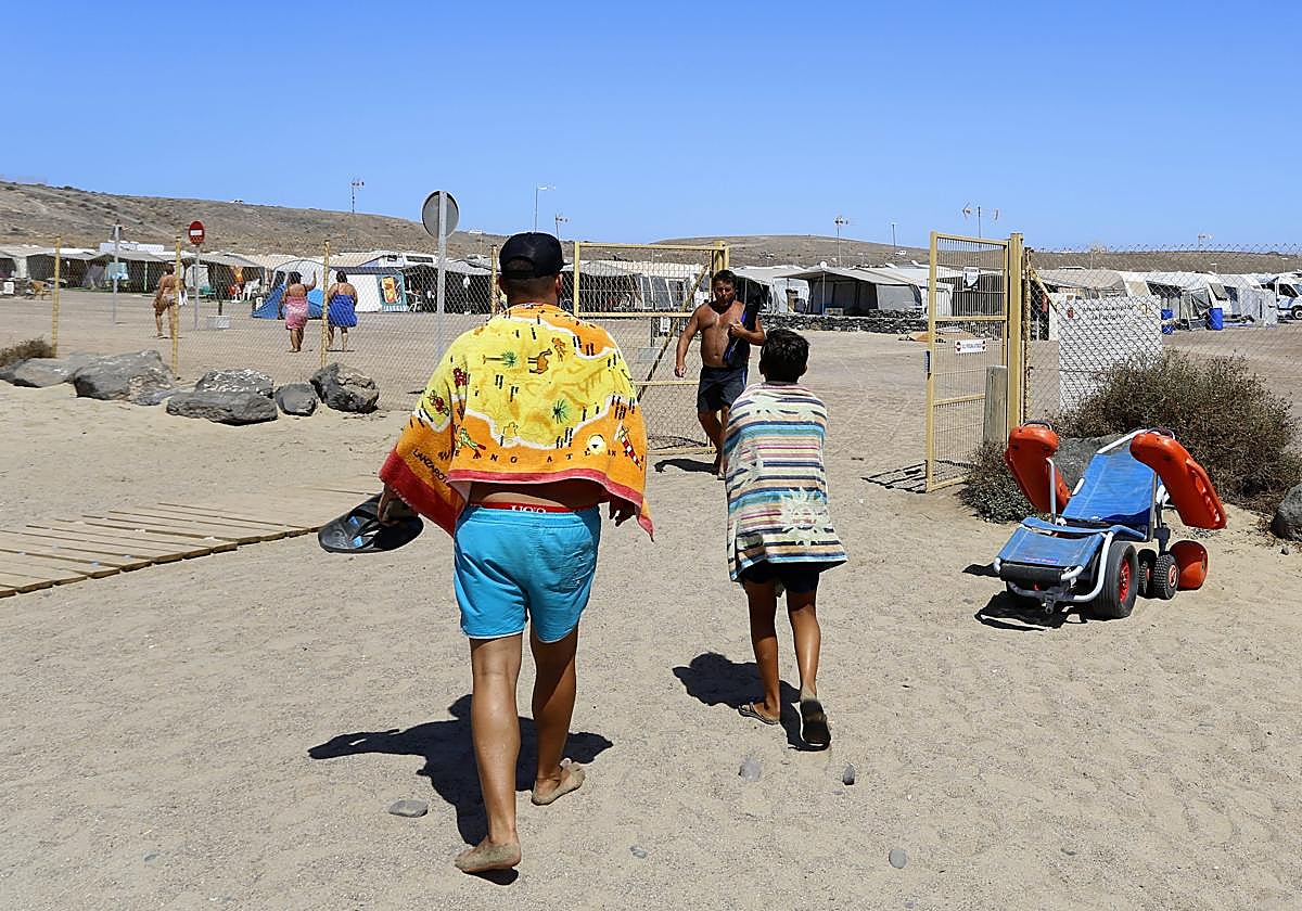 Campistas en un verano pasado.