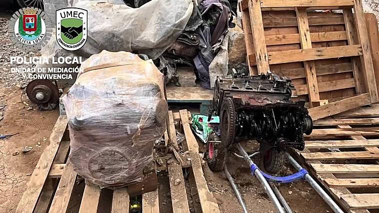 Imagen de algunos materiales usados en el taller clandestino de San Cristóbal.