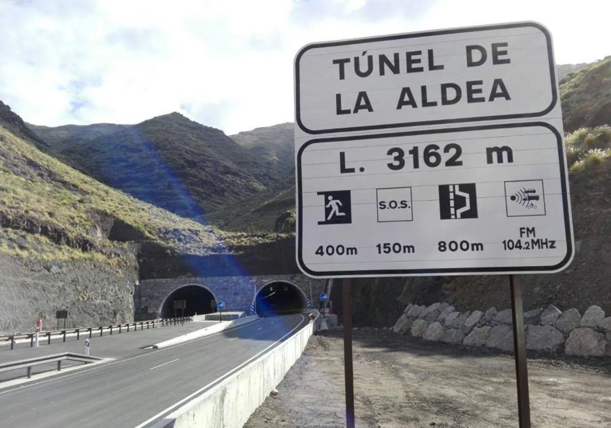 El túnel de La Aldea es el más largo de los incluidos en la primera fase de la nueva carretera.