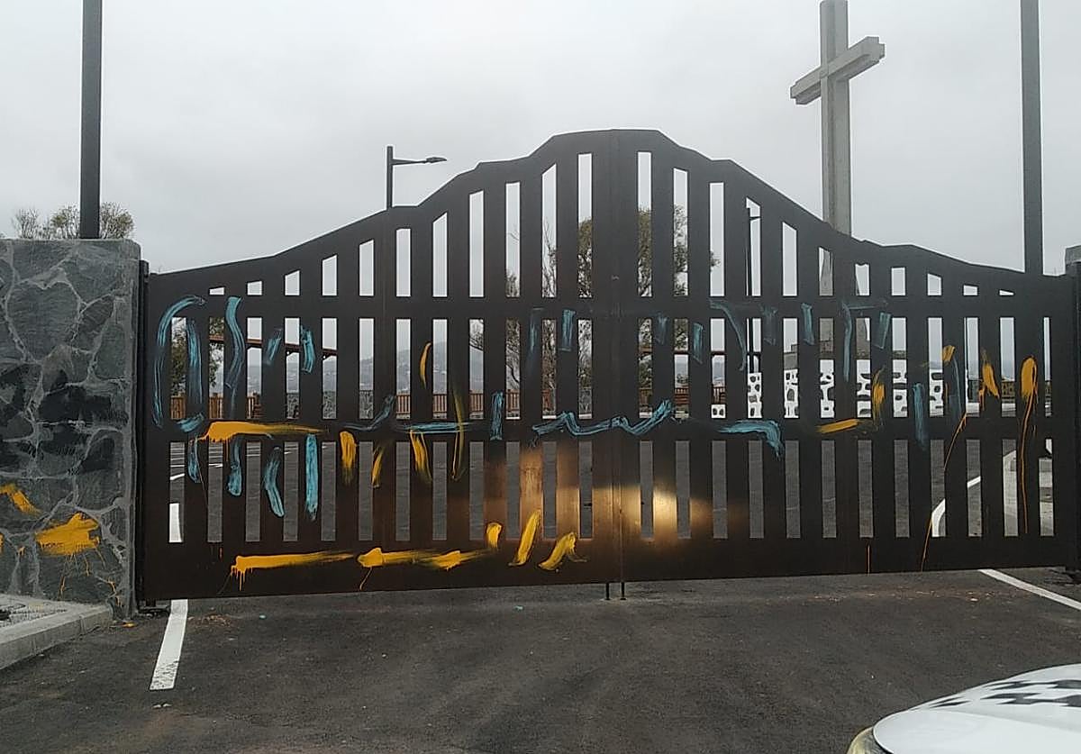 Imagen de la entrada al mirador de la Montaña de Arucas.