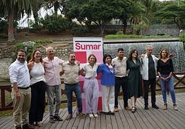 Foto de familia en el acto celebrado este miércoles en el Parque Doramas.