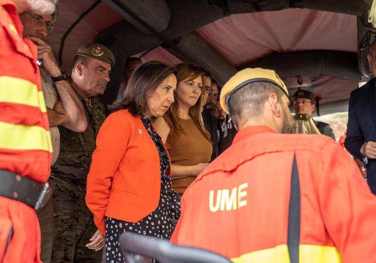 Robles, sobre el operativo contra el incendio de La Palma: «Es razonablemente optimista»