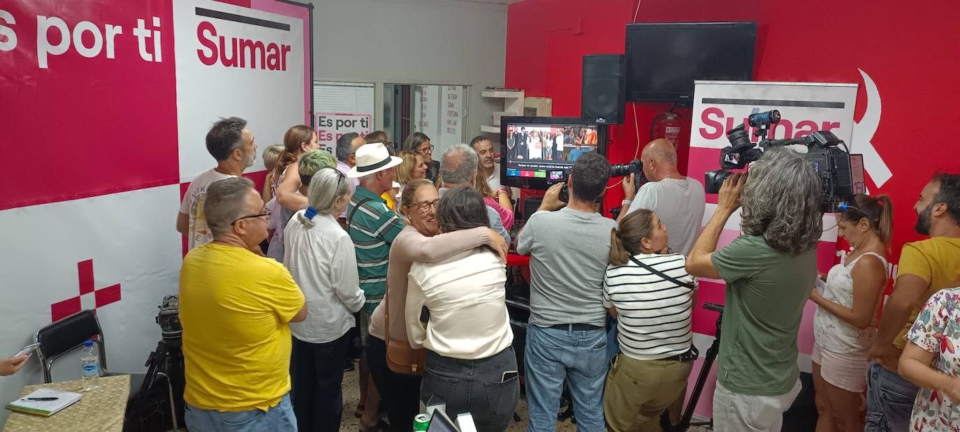 La noche electoral en la sede de los partidos