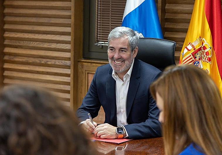 Fernando Clavijo, durante la reunión mantenida por la Comisión Ejecutiva Nacional de CC.