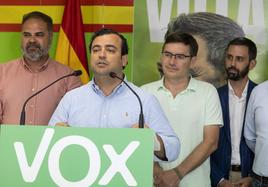 Alberto Rodríguez compareció ante los medios para valorar los resultados de Vox en la provincia de Las Palmas.