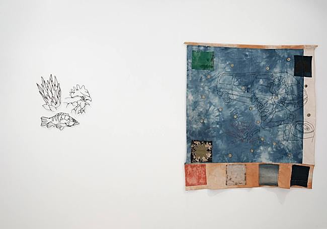 Dos de las piezas de Yuran Henrique, en Casa África.