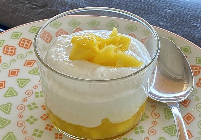 Mus de yogur y mango