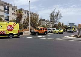 Imagen de los recursos de emergencia en el lugar de los hechos.