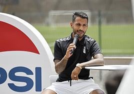 Jonathan Viera, durante su comparecencia pública de este jueves en Barranco Seco.