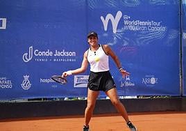 Jéssica Bouzas, en el partido que jugó para acceder a los cuartos de final del torneo.