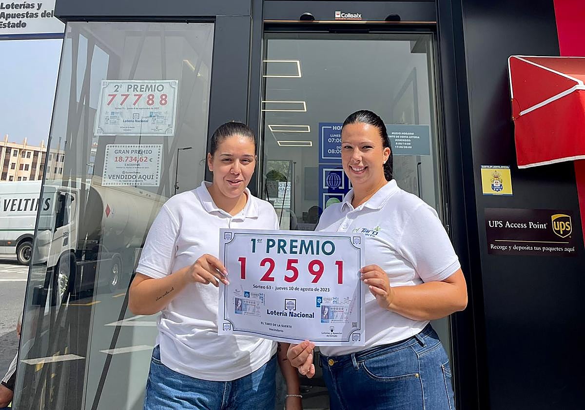 Imagen de la administración donde ha caído el segundo premio de la Lotería Nacional en Lanzarote.