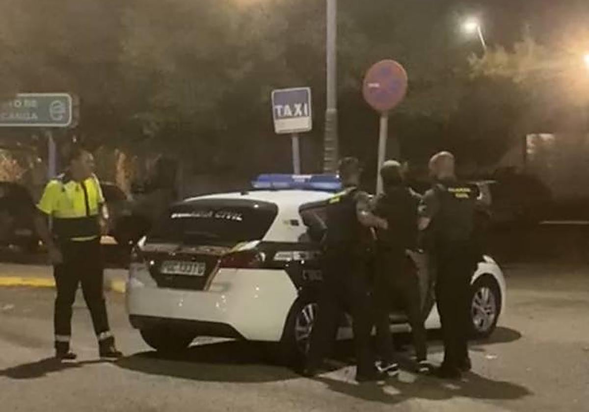 El momento de la detención.