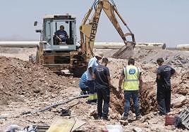 Avería de la tubería principal que une la desaladora de Puerto del Rosario y los depósitos de La Herradura en abril de este año.