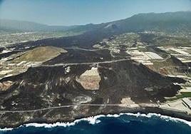 Coladas del volcán de La Palma.