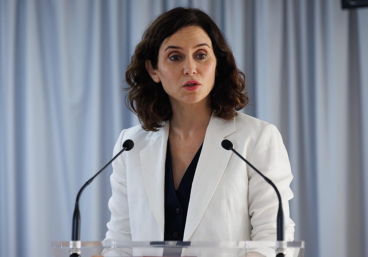 Isabel Díaz Ayuso, presidenta de la Comunidad de Madrid.