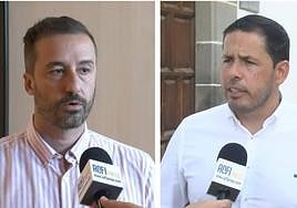 Juan Antonio Peña, alcalde de Telde, y Héctor Suárez, líder de CC y concejal cesado.