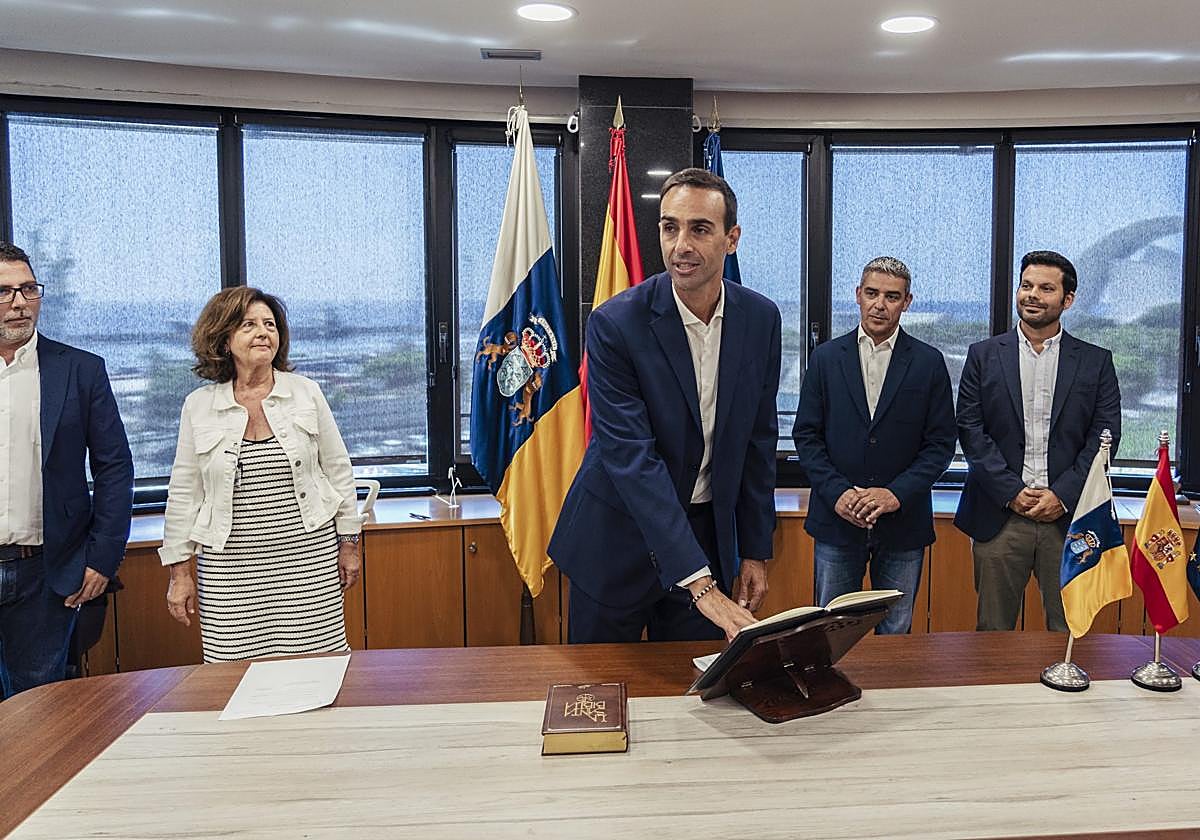 Armiche Ramos, en la toma de posesión de su nuevo cargo.