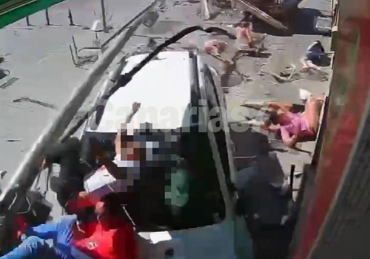 Así fue el atropello múltiple en Corralejo: un bebé entre los ocho heridos