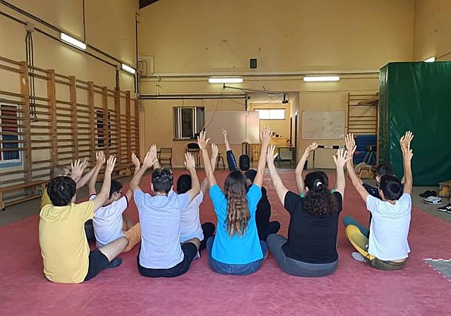 Estudiantes de Secundaria en otro de los talleres de la experiencia piloto.