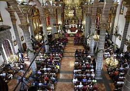 La basílica de Teror estaba completamente llena durante la homilía del 8 de septiembre.