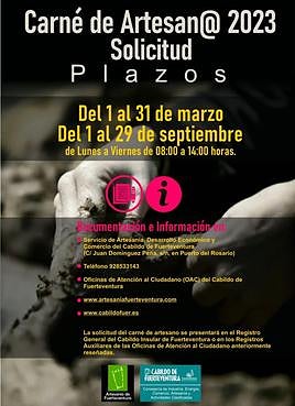 El Cabildo abre el periodo para la obtención del carné de artesano