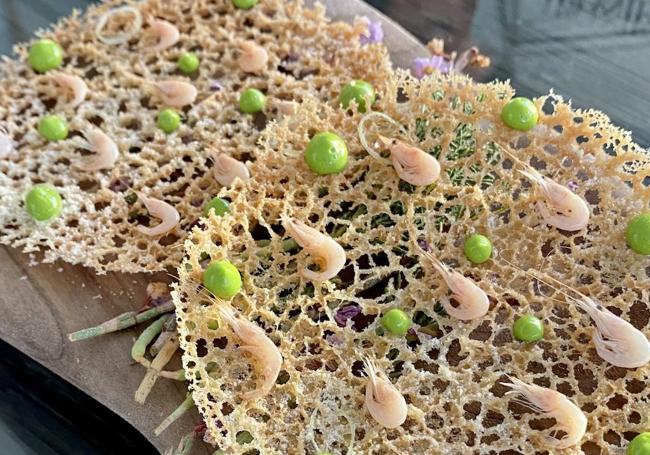 Tortillita de camarones de Aponiente