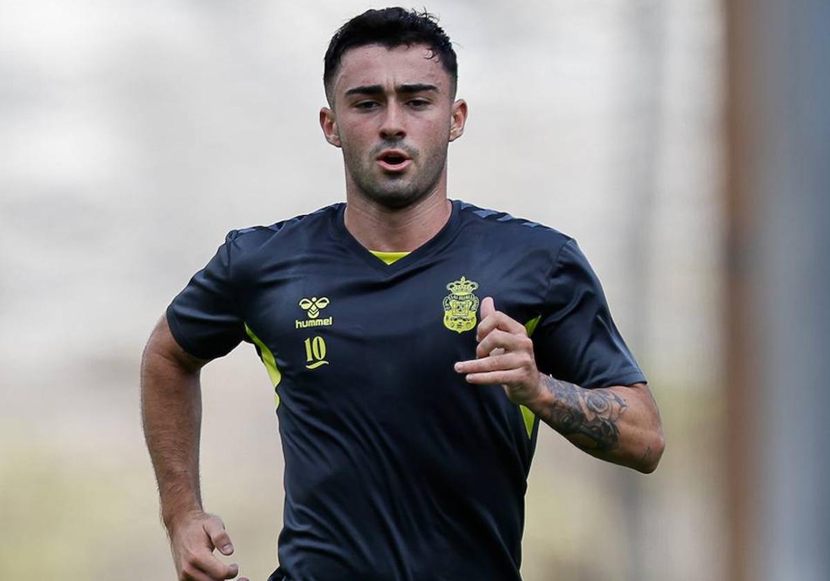 Alberto Moleiro, durante un entrenamiento.