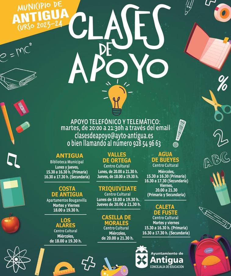 El Ayuntamiento busca alumnado para las clases de apoyo