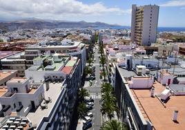 Sigue incrementándose el precio del alquiler en Canarias. En la imagen, panorámica de viviendas en la capital grancanaria.