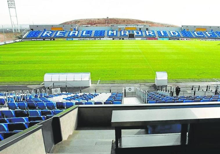 Vista del campo de la ciudad deportiva madridista donde suele jugar sus partidos el Castilla.