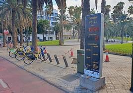El contador ubicado en la plaza de La Feria no contabiliza el paso de ninguna bicicleta ni patineta.