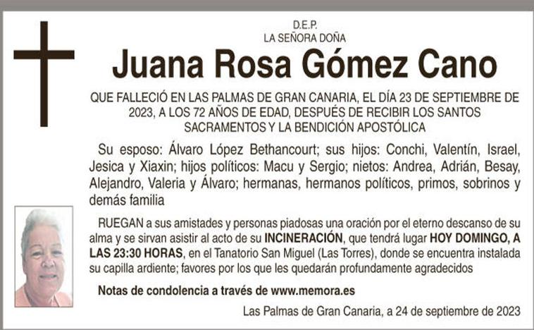 Juana Rosa Gómez Cano