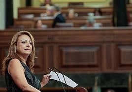 La diputada de CC en el Congreso, Cristina Valido, durante su intervención.