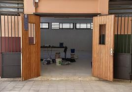 Aula de infantil en obras en el colegio Perseidas, en la capital grancanaria.