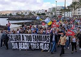 Imagen de archivo de las protestas de los trabajadores en Puerto del Rosario.