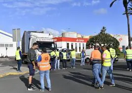 Imagen de archivo de los transportistas en el Muelle de Las Palmas.