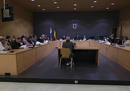 Uno de los momentos del juicio por el Caso Casco Viejo de Corralejo.