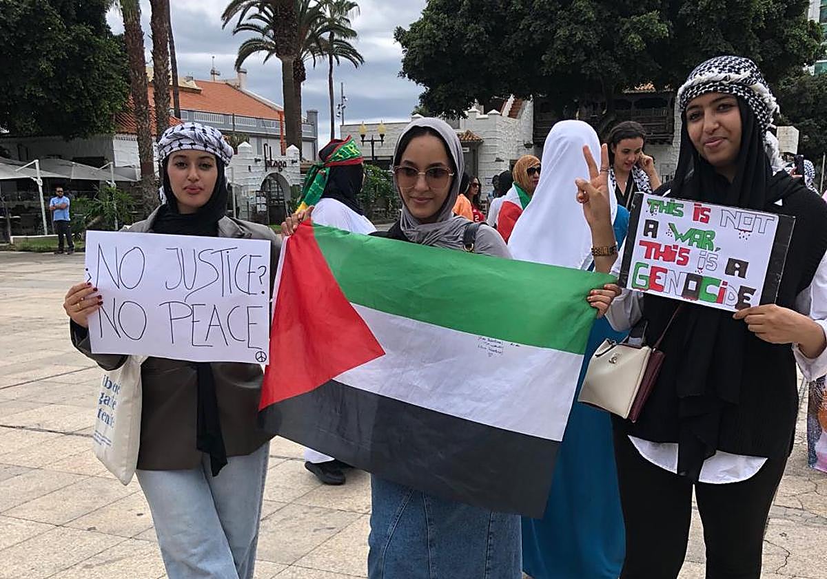 Imagen principal - 6.000 personas se manifiestan por el fin del genocidio palestino