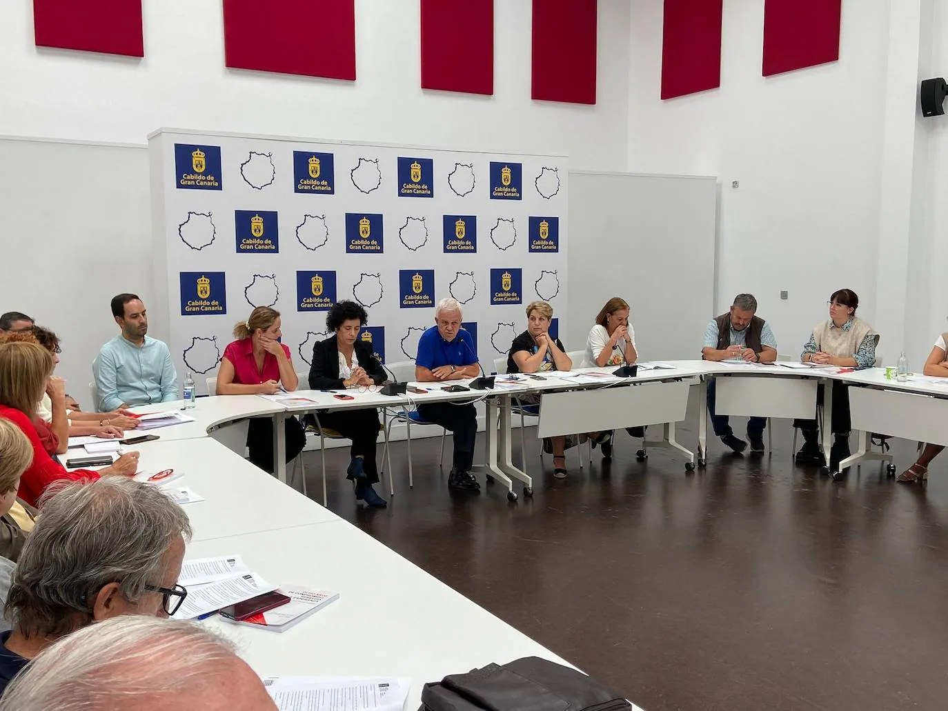 Imagen de la reunión presidida por Carmelo Ramírez, consejero de Solidaridad Internacional.