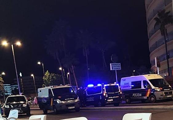 Un momento de la operación policial del jueves al viernes pasado.