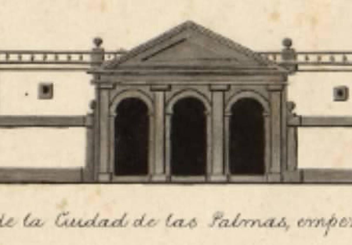 Imagen de la fachada de cementerio de Vegueta.