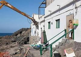 Una de las cuatro viviendas derribadas en 2007 en Los Molinos, en el municipio de Puerto del Rosario.