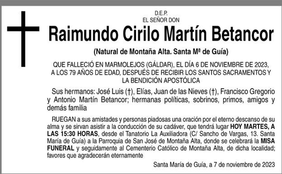 Raimundo Cirilo Martín Betancor