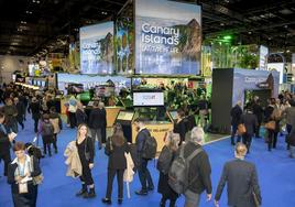 Imagen del segundo día de Canarias en la presente edición de la World Travel Market de Londres.