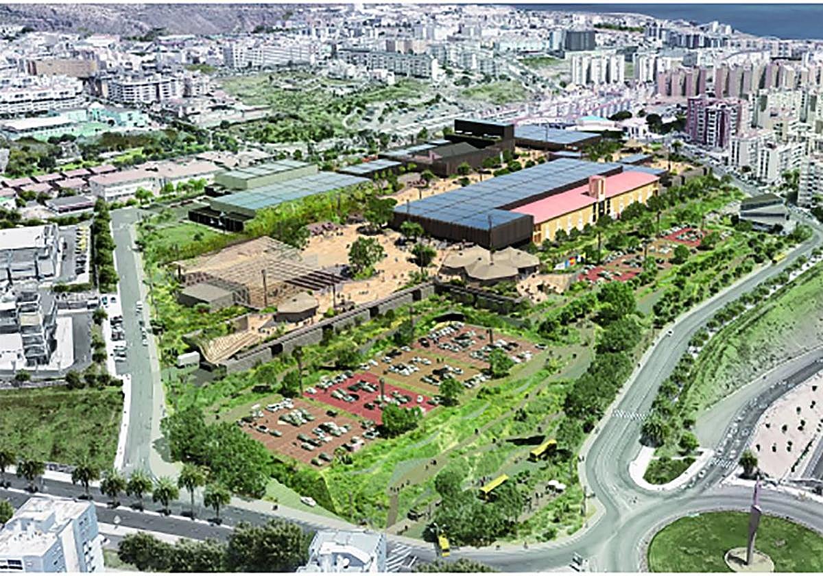 Recreación de cómo quedaría el recinto ferial una vez acometida su reordenación.