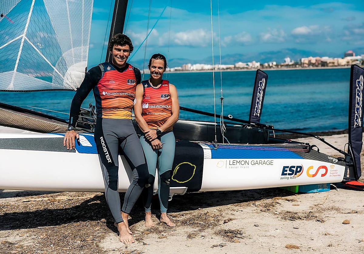 Andrés Barrio y Tara Pacheco, durante una de sus jornadas de entrenamiento.