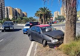 Imagen del vehículo accidentado en Jinámar.