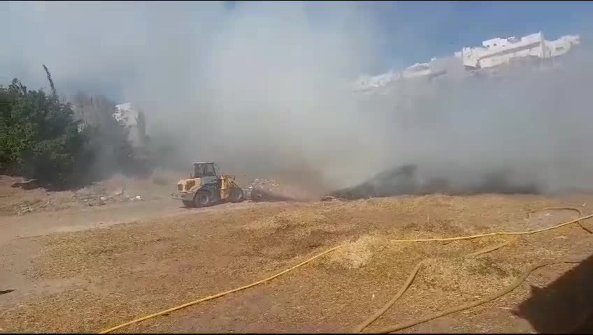 Incendio en el hipódromo de Santa Lucía